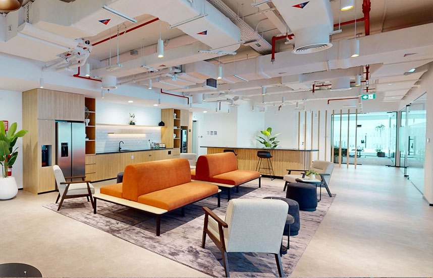View of a business centre office in dubai